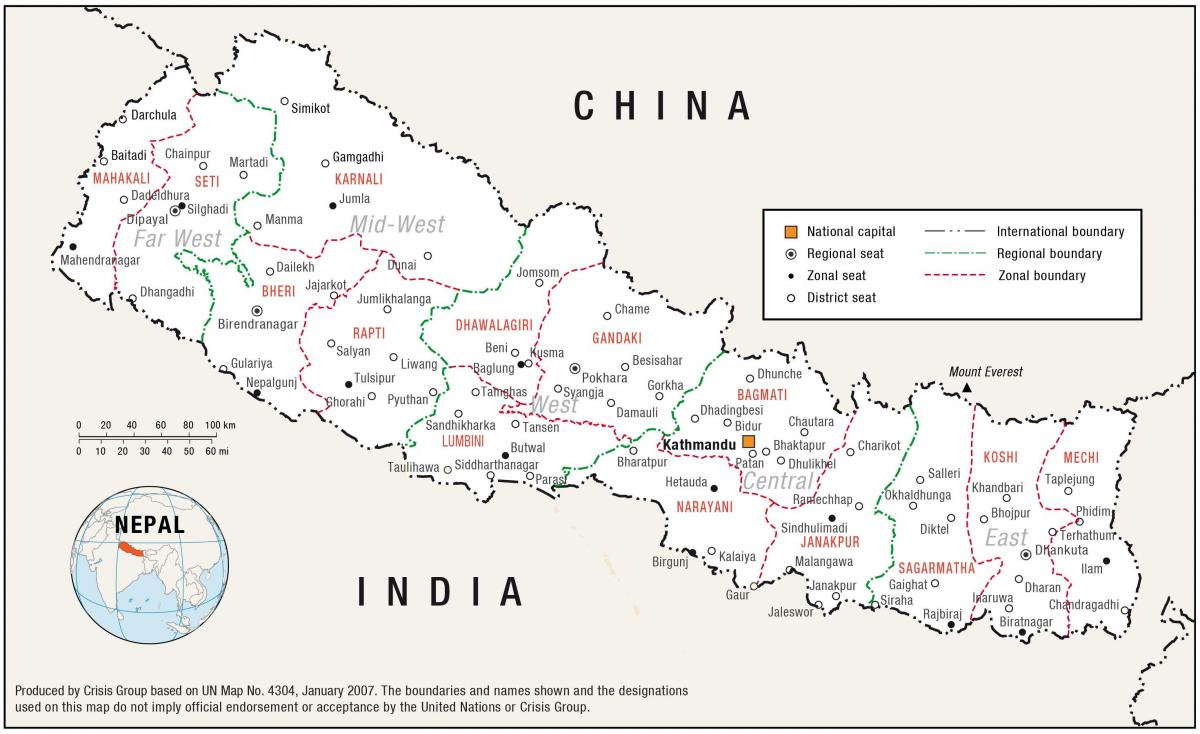 Kort af húsinu nepal