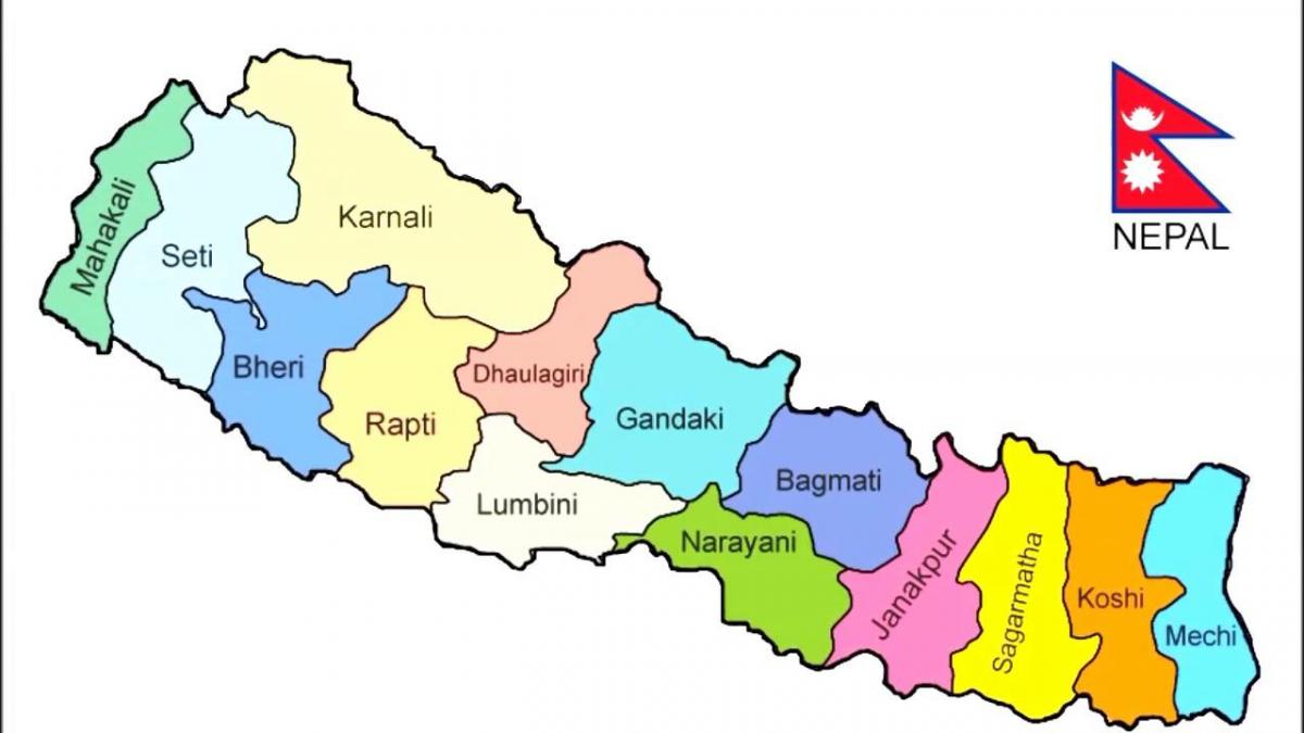 Kort af nepal mynd