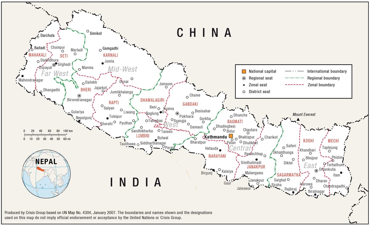 Kort af húsinu nepal