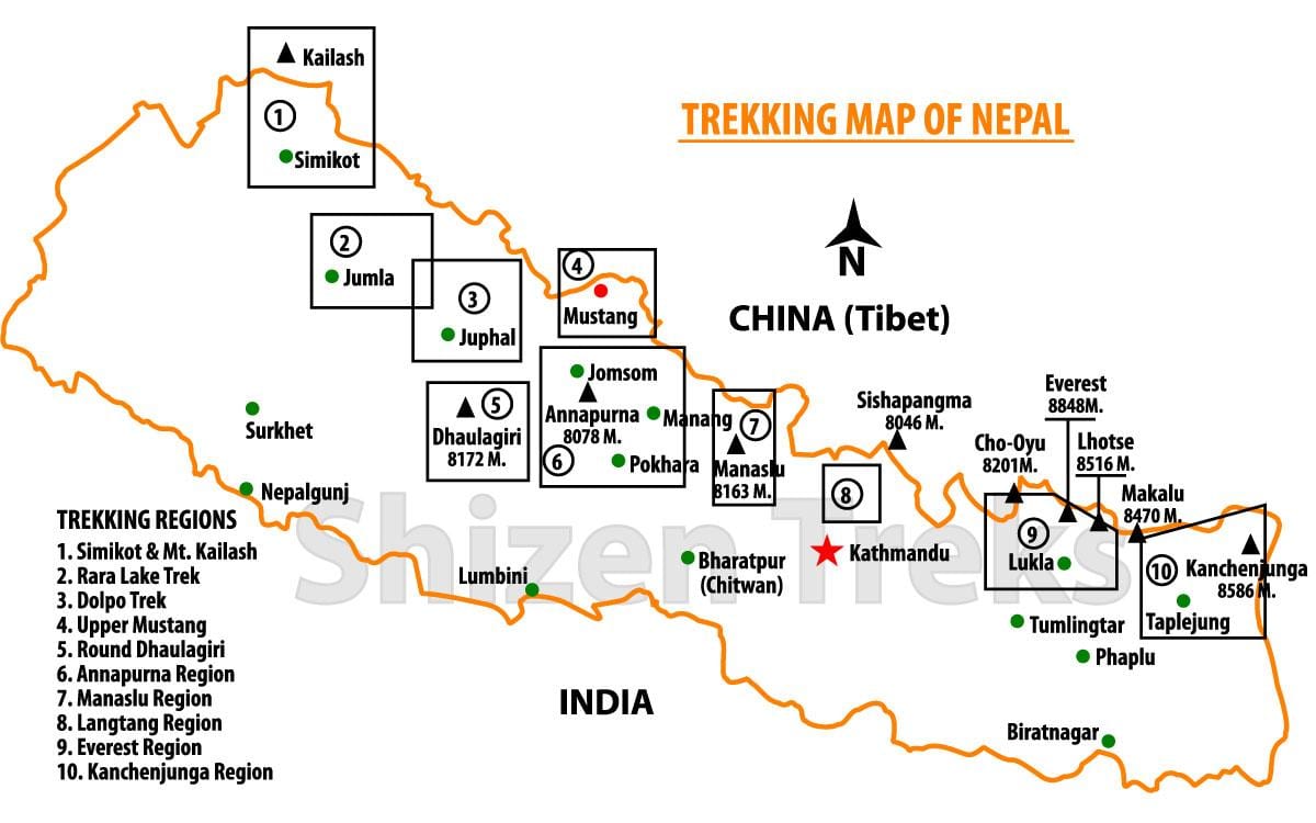 nepal trek kort