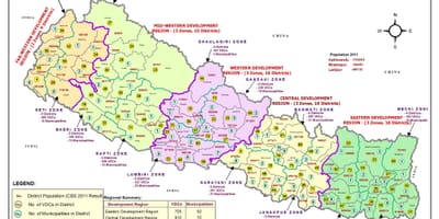 Kort af dýrin nepal