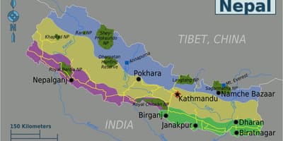 Mt everest nepal kort