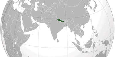 Kort af jörðinni nepal