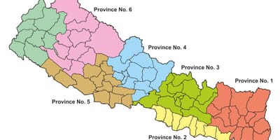 Kort af nepal héruðum 