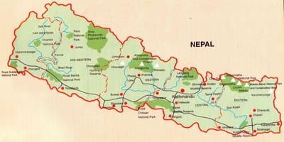 Kort af nepal járnbraut butwal