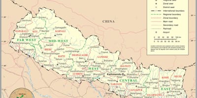 Járnbraut kort af nepal
