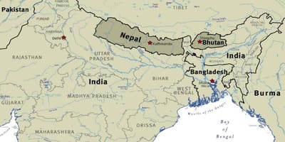 Kort af samoa nepal og tíbet