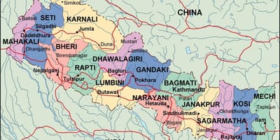 Kort af stafræna nepal