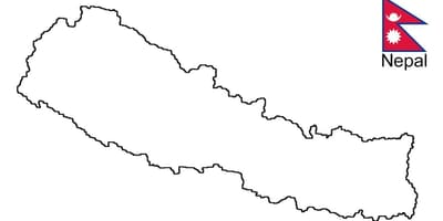 Kort af teikna nepal